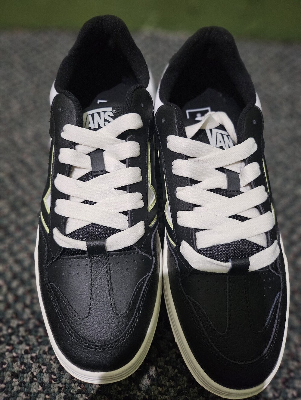 Vans Black Low-Top Sneakers with Cream Laces